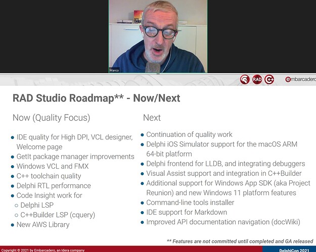 Marco - DelphiCon'21 - roadmap A
